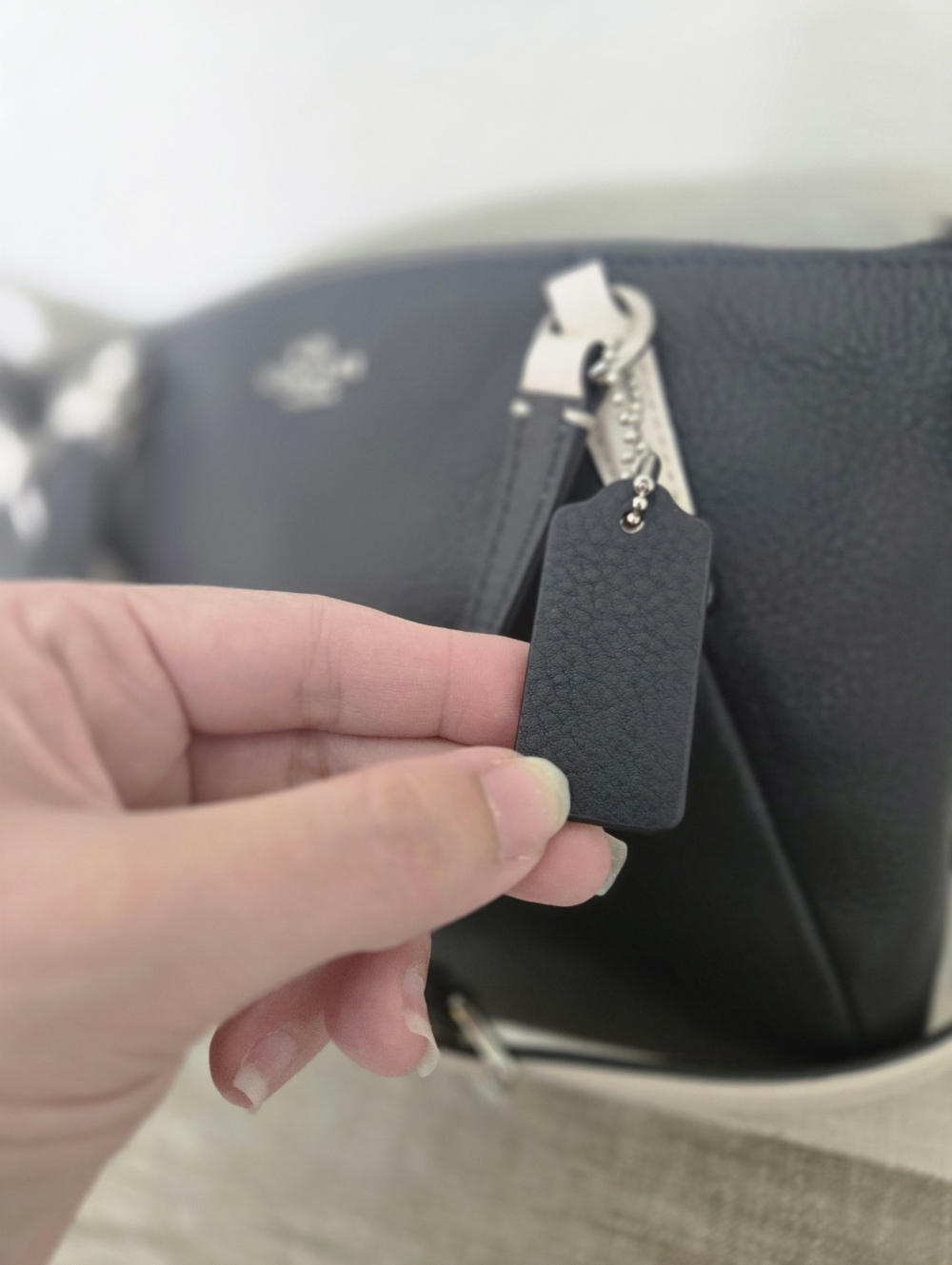 Coach Mini Kelsey Satchel in Navy Pebbled Leather F59853 - Picture 6 of 16